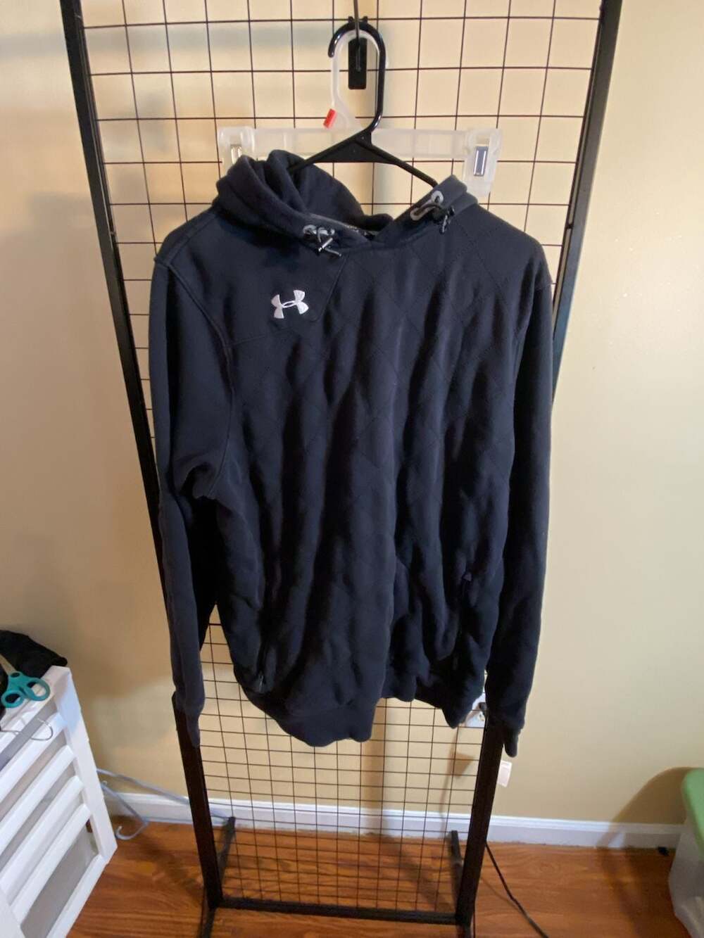 Under Armour ColdGear Loose Hoodie Size MD Black Quilted